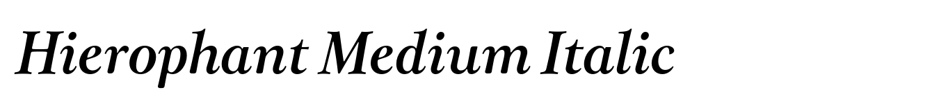 Hierophant Medium Italic